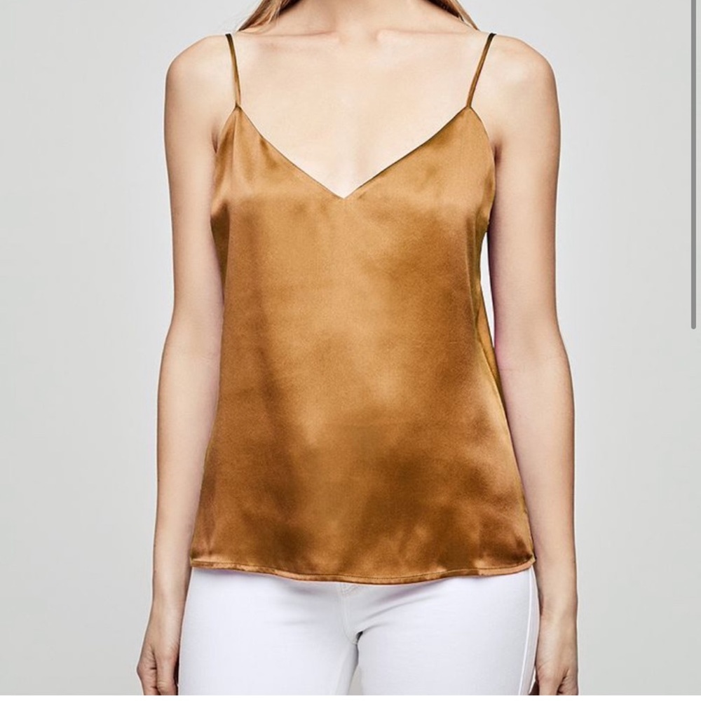 L'AGENCE Jane Silk Camisole (gold)